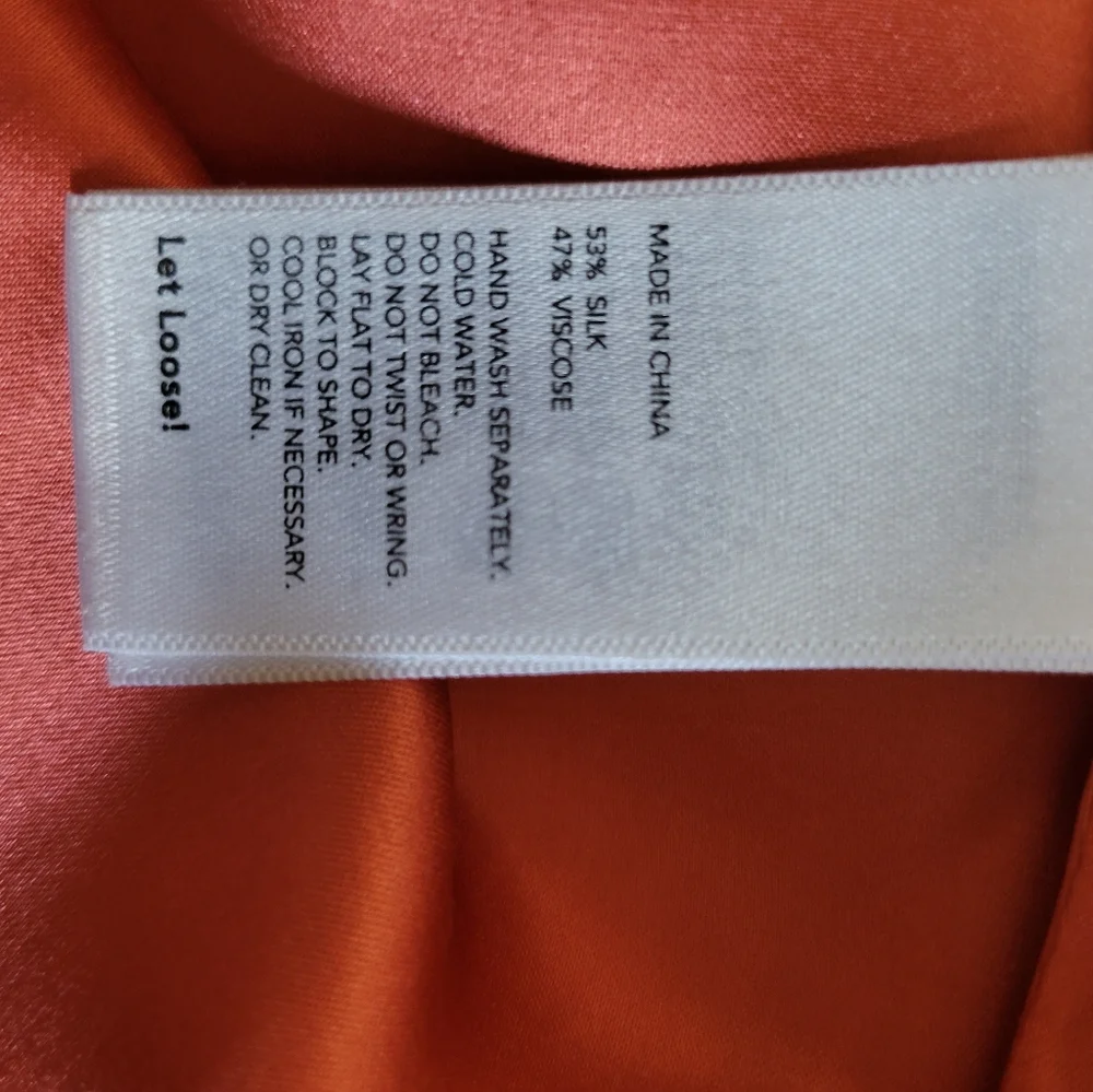 Kate Spade Saturday Salmon‎ Pink Silk Blend Sleveless Top Blouse Size M